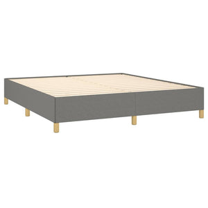 Bed Frame without Mattress Dark Gray California King Fabric