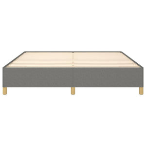 Bed Frame without Mattress Dark Gray California King Fabric
