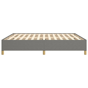 Bed Frame without Mattress Dark Gray California King Fabric