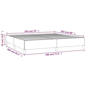 Bed Frame without Mattress Light Gray 76"x79.9" King Velvet