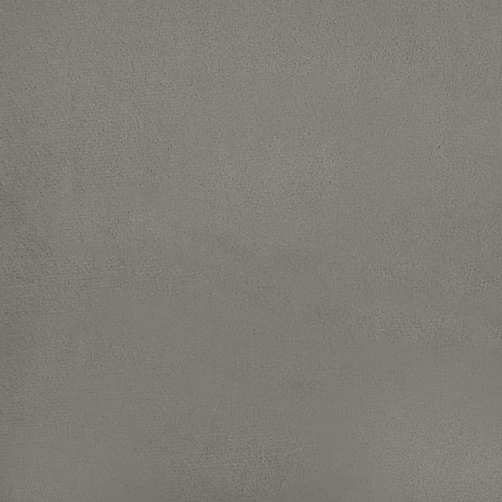 Bed Frame without Mattress Light Gray Full Velvet