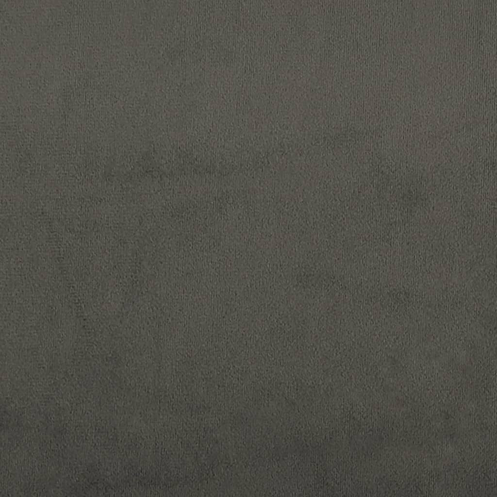 Bed Frame without Mattress Dark Gray Full Velvet