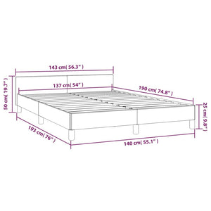 Bed Frame without Mattress Dark Gray Full Velvet