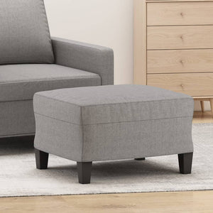 Footstool Light Gray 23.6"x19.7"x16.1" Fabric