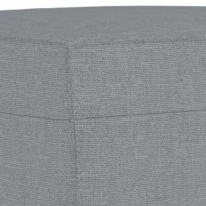 Footstool Light Gray 23.6"x19.7"x16.1" Fabric