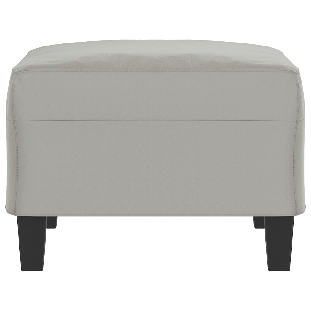 Footstool Light Gray 27.6"x21.7"x16.1" Microfiber Fabric