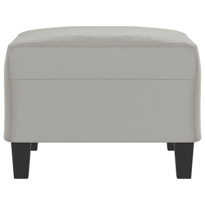 Footstool Light Gray 27.6"x21.7"x16.1" Microfiber Fabric