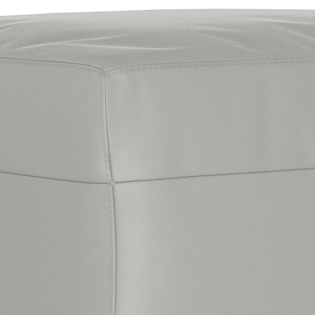 Footstool Light Gray 27.6"x21.7"x16.1" Microfiber Fabric