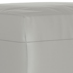 Footstool Light Gray 27.6"x21.7"x16.1" Microfiber Fabric