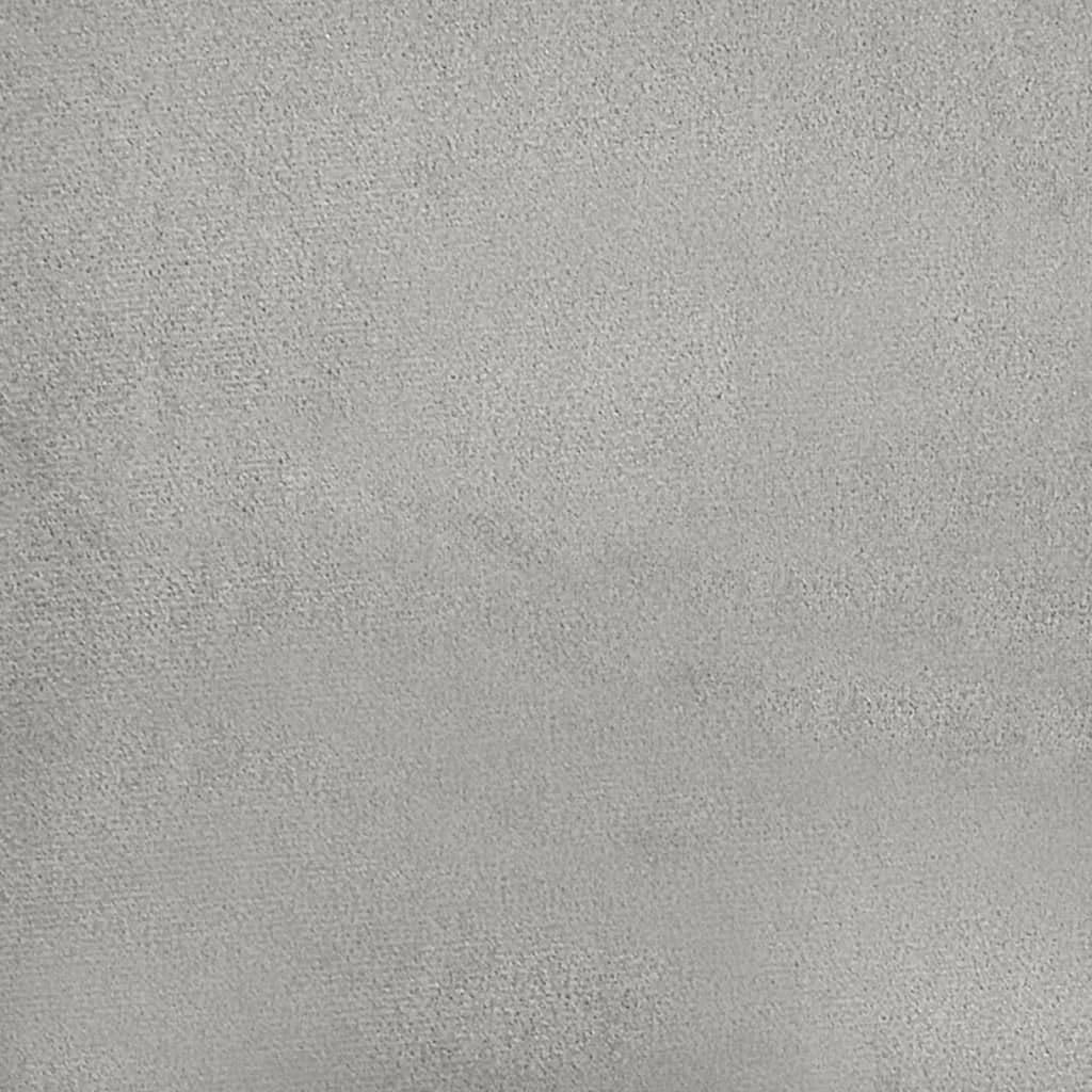 Footstool Light Gray 27.6"x21.7"x16.1" Microfiber Fabric