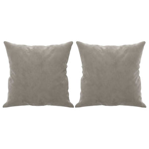 Throw Pillows 2 pcs Light Gray 15.7"x15.7" Velvet