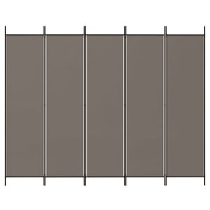 5-Panel Room Divider Anthracite 98.4"x78.7" Fabric