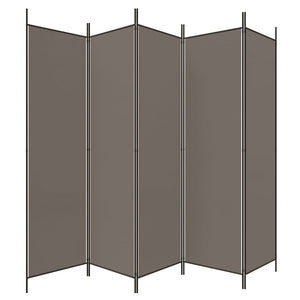 5-Panel Room Divider Anthracite 98.4"x78.7" Fabric