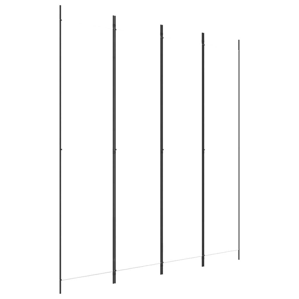 4-Panel Room Divider White 78.7"x86.6" Fabric