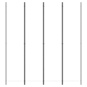 4-Panel Room Divider White 78.7"x86.6" Fabric