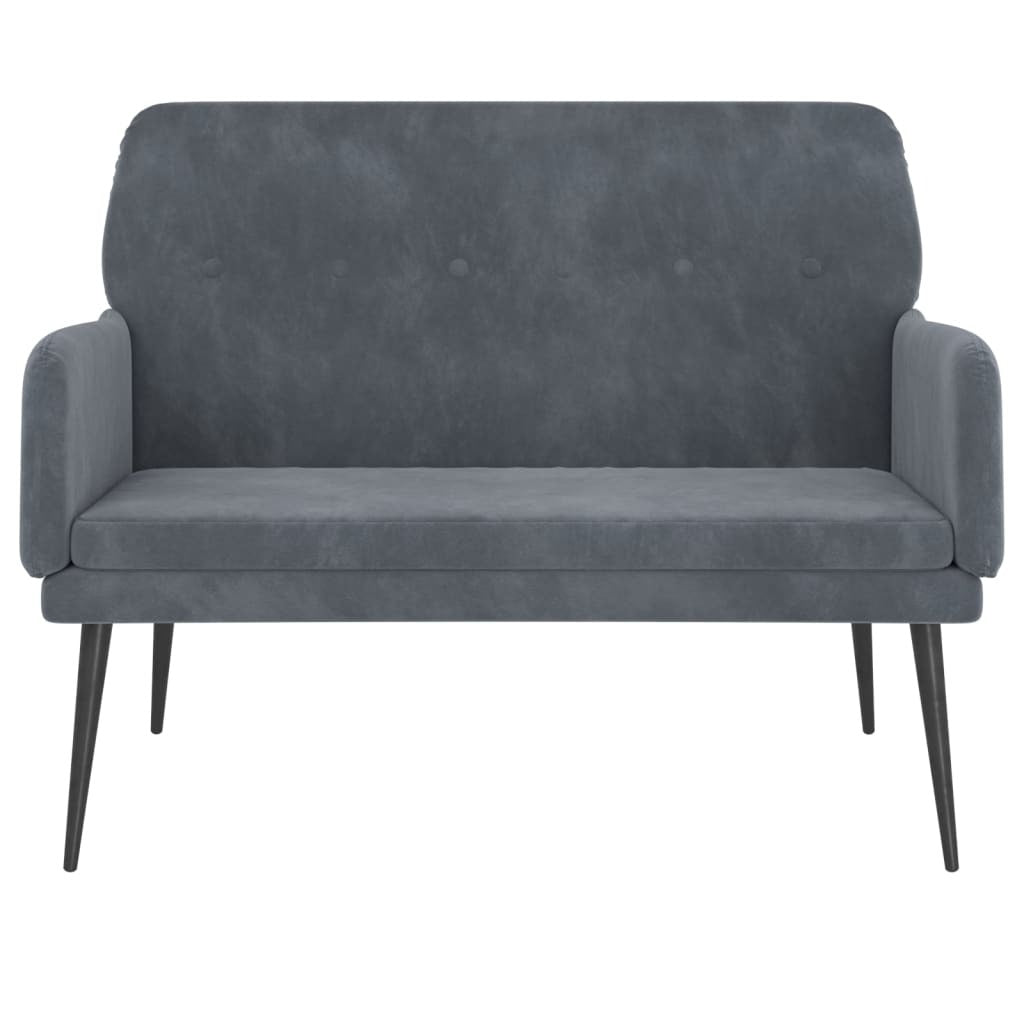 Bench Dark Gray 42.5"x31.1"x31.1" Velvet