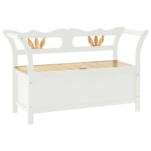 Bench White 42.1"x17.7"x29.7" Solid Wood Fir