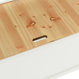 Bench White 42.1"x17.7"x29.7" Solid Wood Fir
