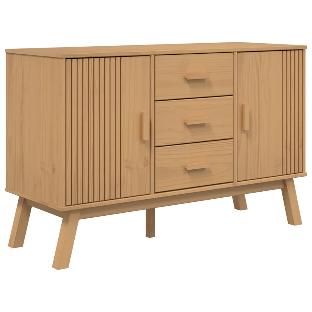 Sideboard OLDEN Brown 44.9"x16.9"x28.9" Solid Wood Pine