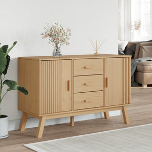 Sideboard OLDEN Brown 44.9"x16.9"x28.9" Solid Wood Pine