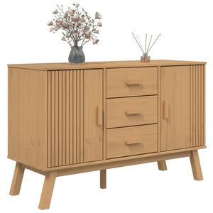 Sideboard OLDEN Brown 44.9"x16.9"x28.9" Solid Wood Pine