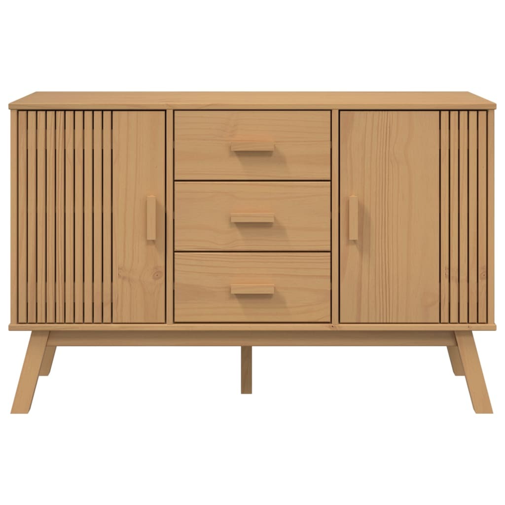 Sideboard OLDEN Brown 44.9"x16.9"x28.9" Solid Wood Pine