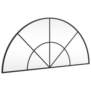 Wall Mirror Black 39.4"x19.7" Arch Iron
