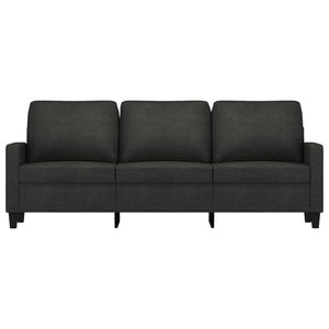 3-Seater Sofa Black 70.9" Fabric