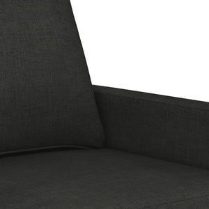 3-Seater Sofa Black 70.9" Fabric