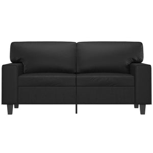 2-Seater Sofa Black 47.2" Faux Leather