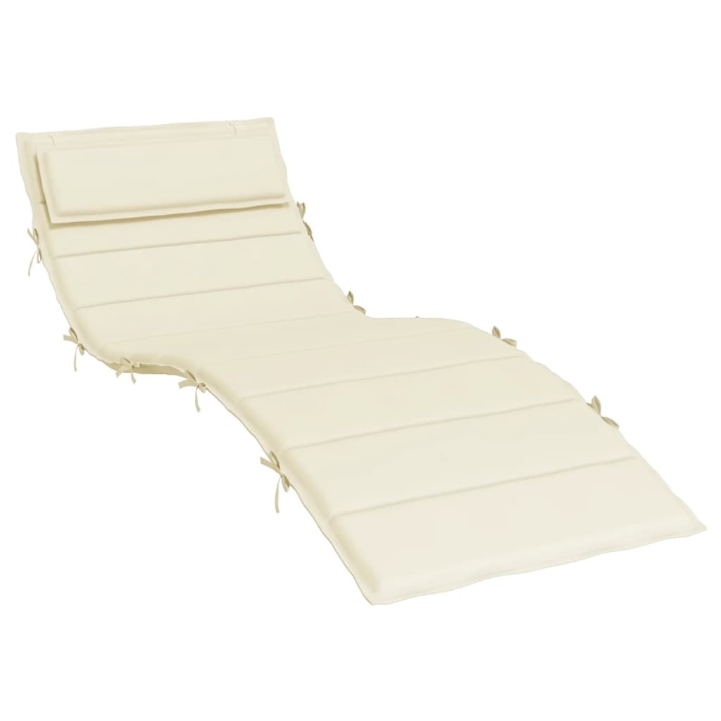 Sun Lounger Cushion Cream 70.9"x23.6"x1.6" Oxford Fabric