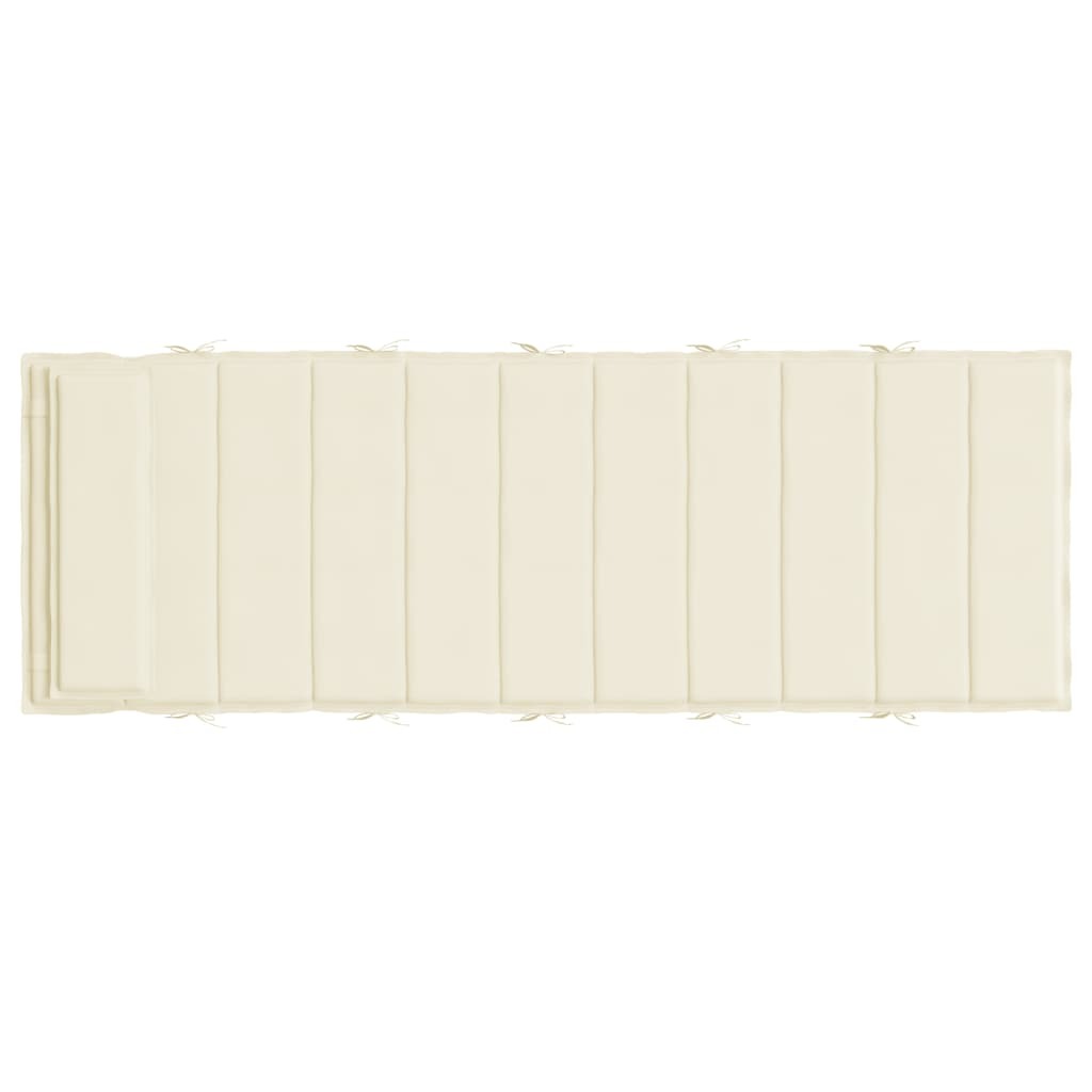 Sun Lounger Cushion Cream 70.9"x23.6"x1.6" Oxford Fabric