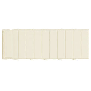 Sun Lounger Cushion Cream 70.9"x23.6"x1.6" Oxford Fabric