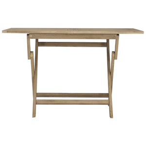 Folding Patio Table Gray 47.2"x27.6"x29.5" Solid Wood Teak