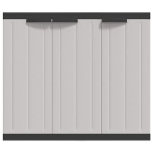 Outdoor Storage Cabinet Gray and Black 38.2"x14.6"x33.5" PP