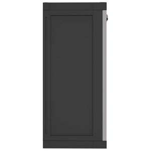 Outdoor Storage Cabinet Gray and Black 38.2"x14.6"x33.5" PP