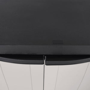 Outdoor Storage Cabinet Gray and Black 38.2"x14.6"x33.5" PP