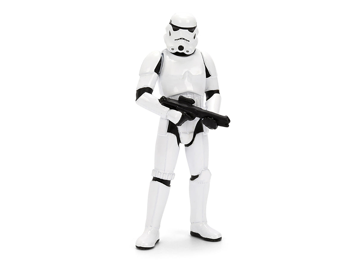 2021 Dodge Charger SRT Hellcat White with Graphics and Stormtrooper Figure "Star Wars" Franchise "Hollywood Rides" Series 1/24 Diecast Model Car by Jada