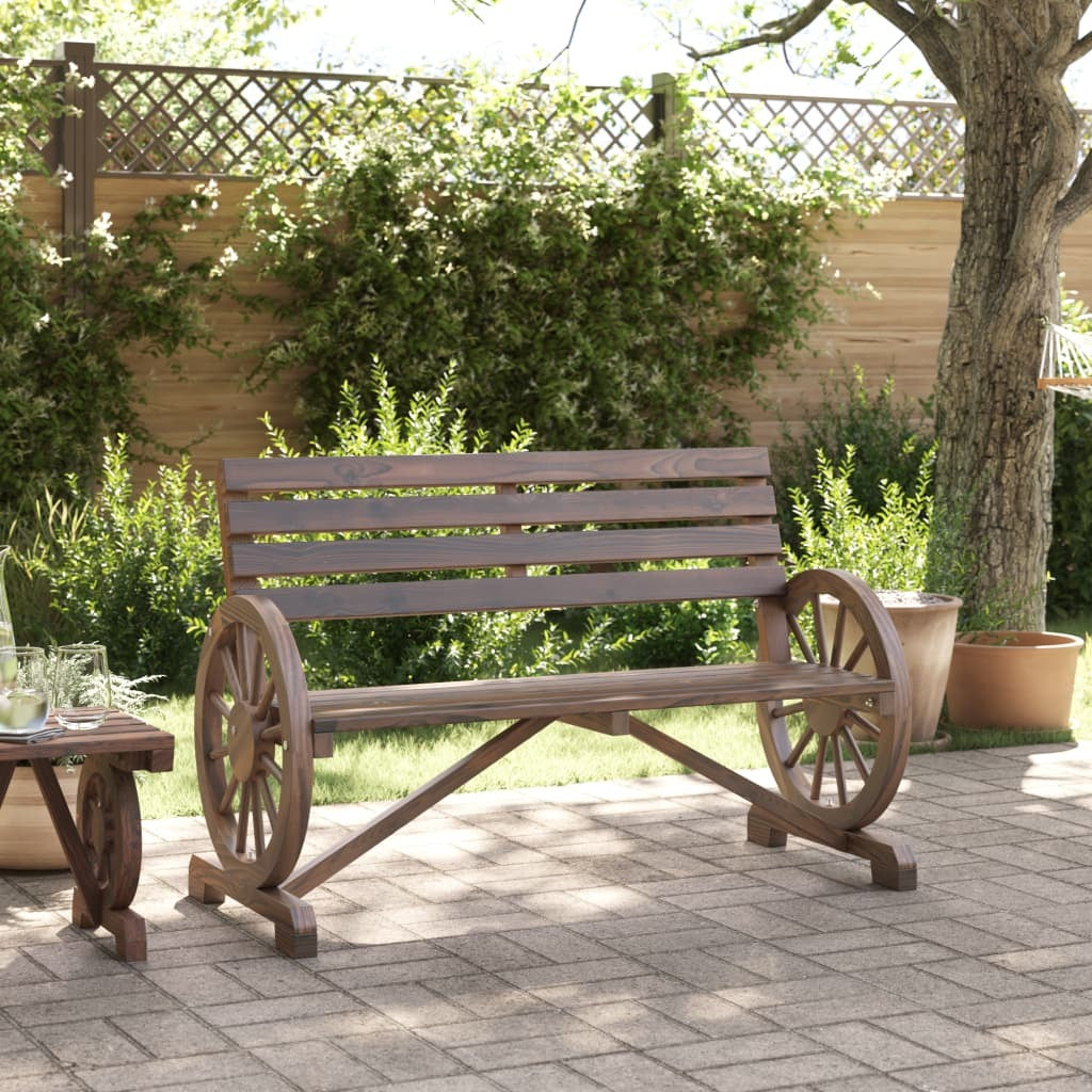 Patio Bench 2-Seater Solid Wood Fir