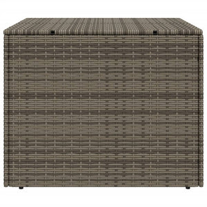 Garden Storage Box Gray 76.9 Gal Poly Rattan