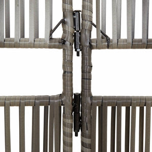 Room Divider 6 Panels Gray Poly Rattan