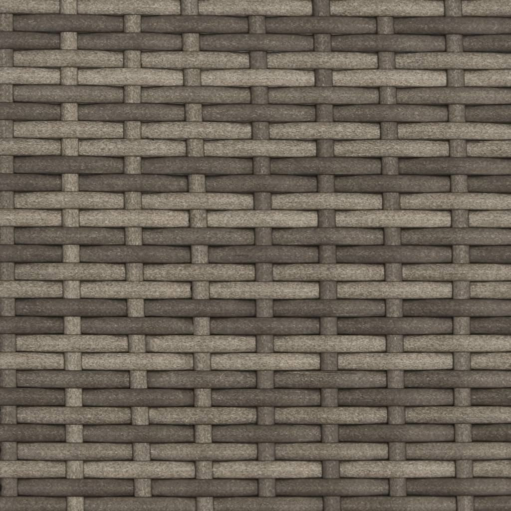 Patio Sofa 2-Seater with Stools Gray Poly Rattan