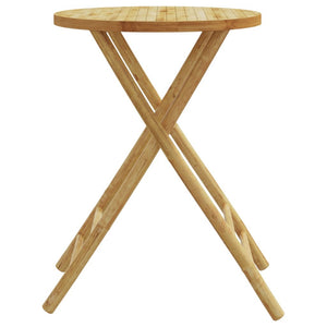 Folding Patio Table 21.7"x29.5" Bamboo