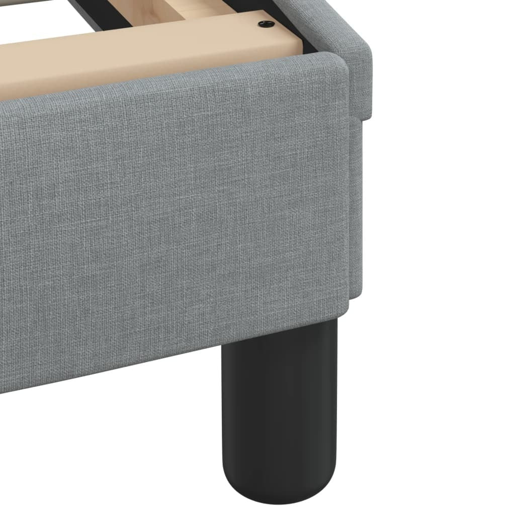 Bed Frame "Dover" Light Gray 59.8"x79.9" Fabric
