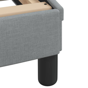 Bed Frame "Dover" Light Gray 59.8"x79.9" Fabric
