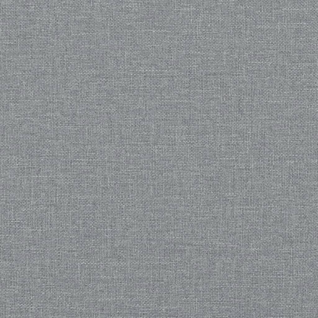 Bed Frame "Dover" Light Gray 59.8"x79.9" Fabric
