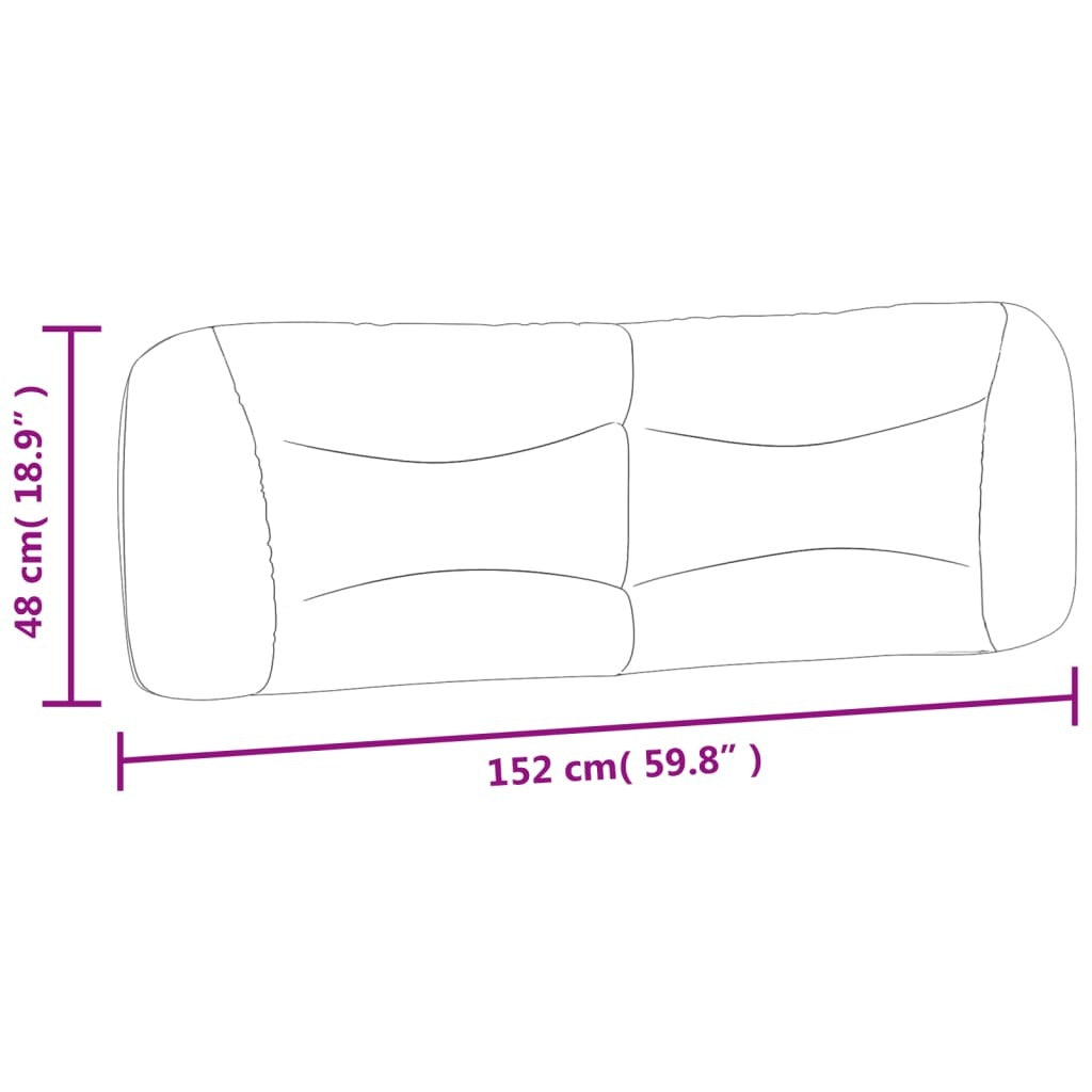 Headboard Cushion "Hvar" Black 59.8" Faux Leather