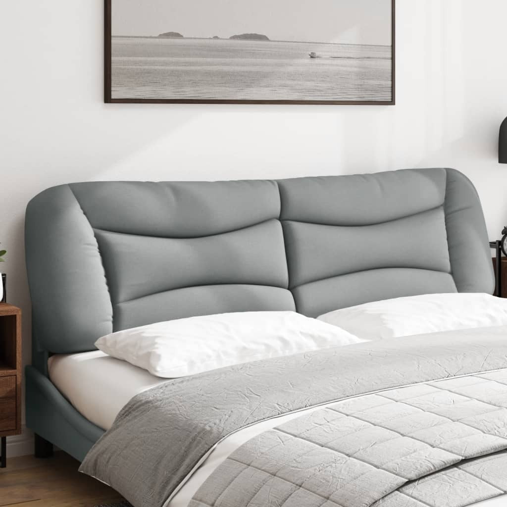 Headboard Cushion "Hvar" Light Gray 76" Fabric