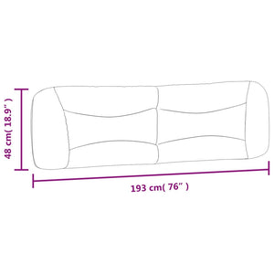 Headboard Cushion "Hvar" Dark Gray 76" Fabric