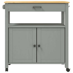 Kitchen Trolley MONZA 33.1"x15.7"x34.8" Solid Wood Pine